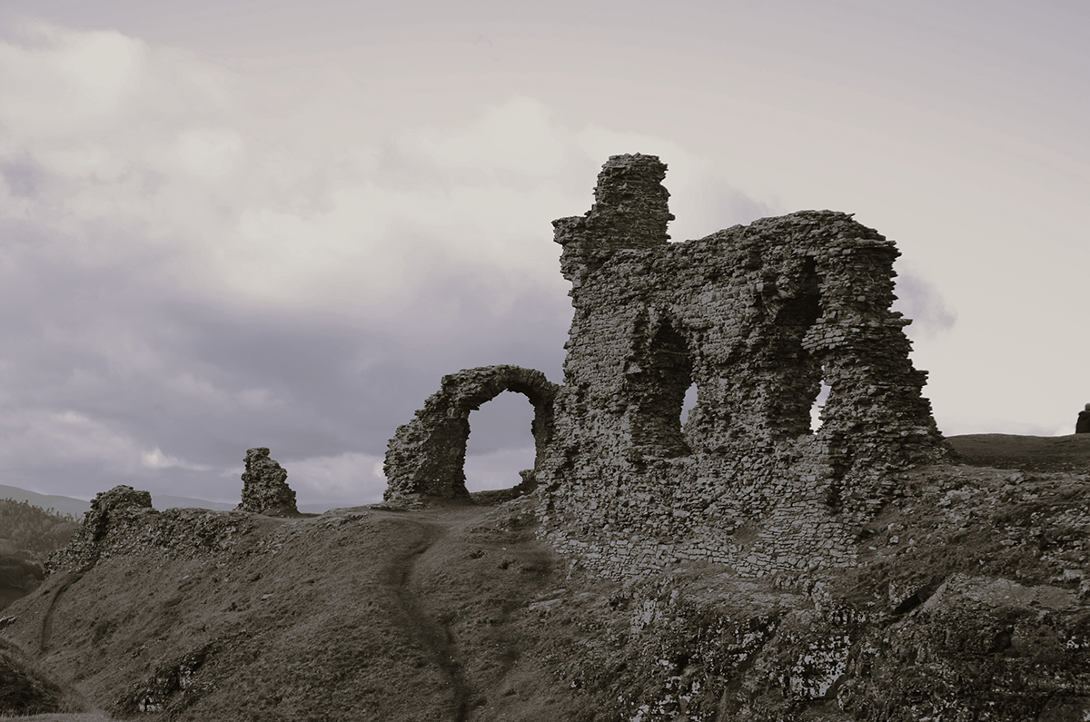 Photograph by photographer showing desolate rock formations.